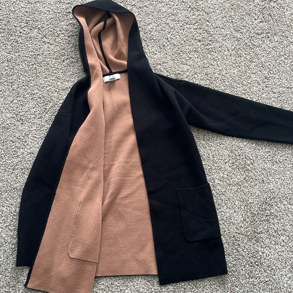 Magaschoni Black and Brown Cardigan